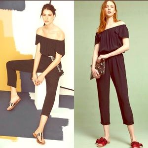 Anthropologie Nighttide Off Shoulder Jumpsuit.